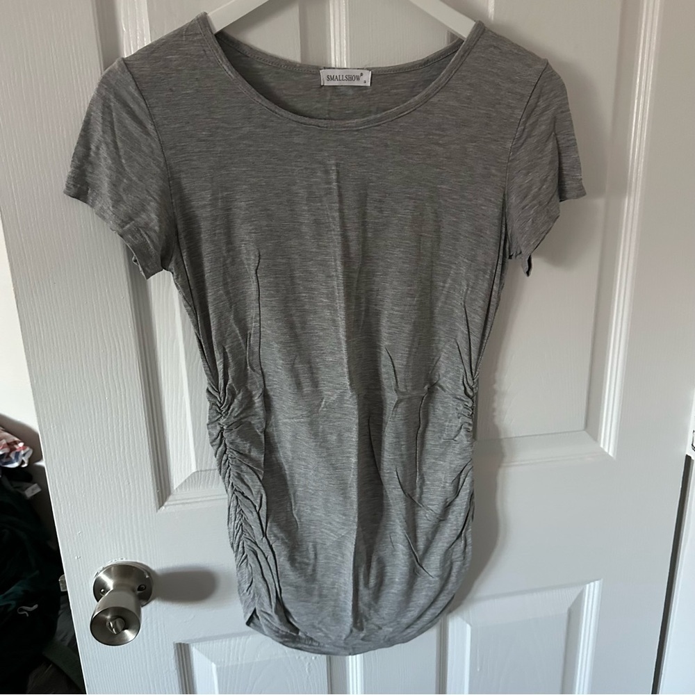 Gray Maternity Top